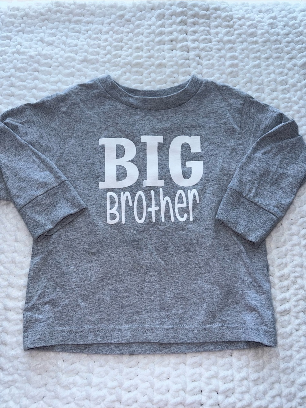 Grey "Big Brother" Long Sleeve Kids Shirt